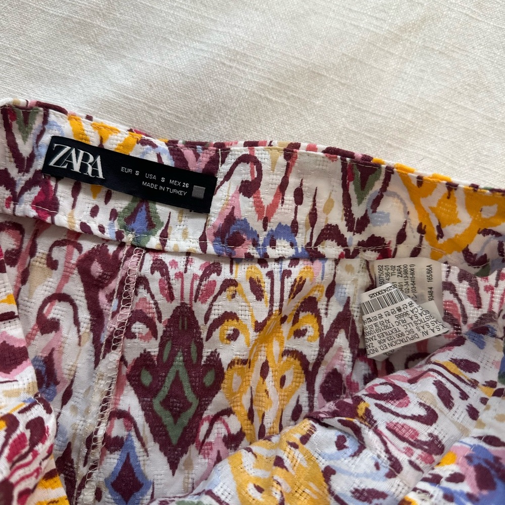 Zara Multicolor Aztec Patterned Wrap Skort - Picture 5 of 6